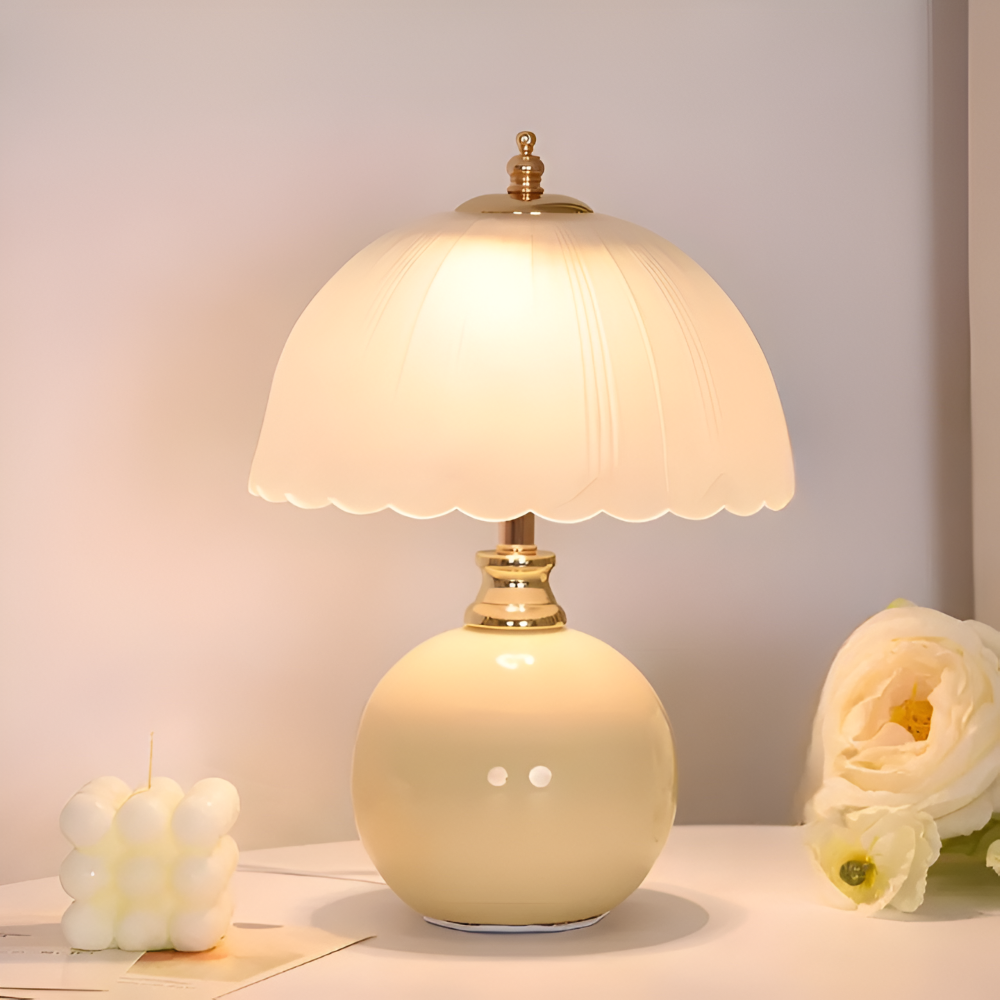 Lampe de Table en Céramique - Lampe de Chevet Élégante pour Chambres Modernes