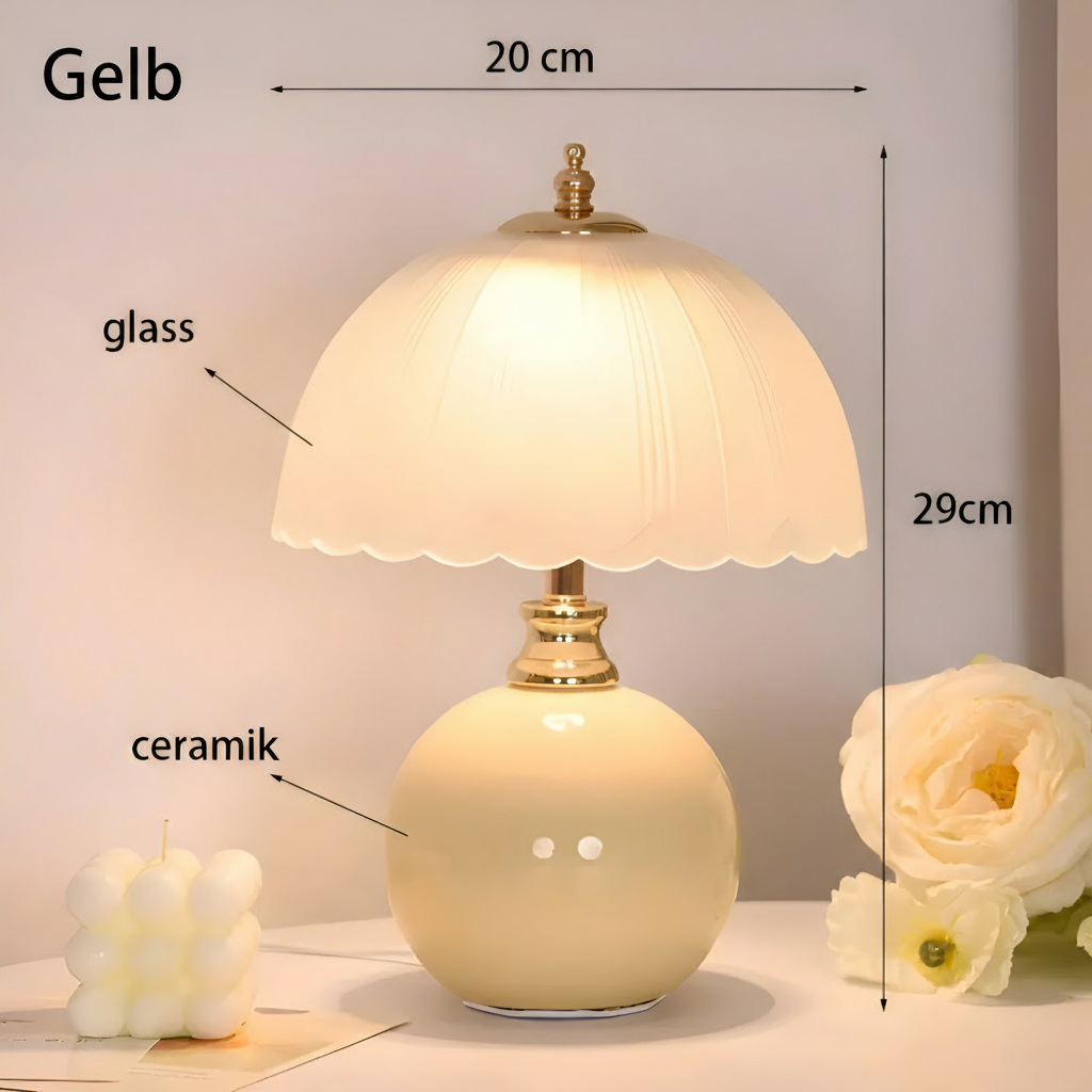 Lampe de Table en Céramique - Lampe de Chevet Élégante pour Chambres Modernes
