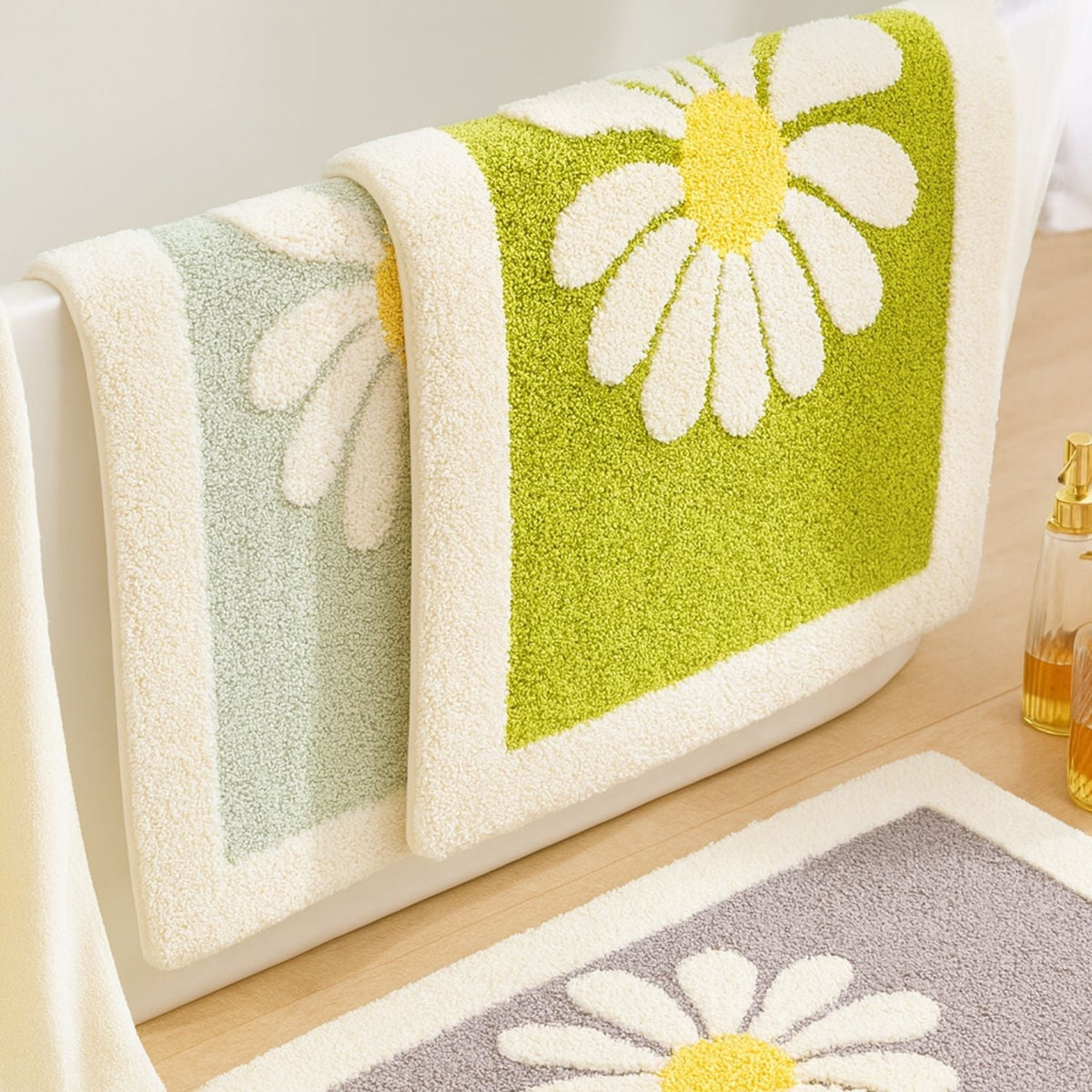 Tapis de Bain Charmant Fleur de Marguerite