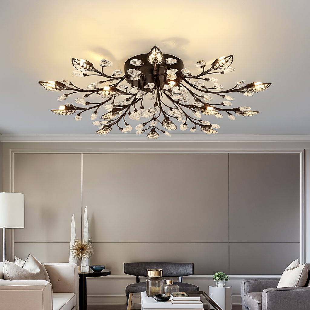 Lampe de plafond en cristal minimaliste