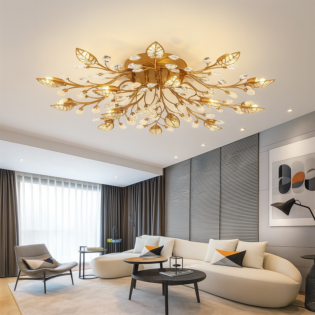 Lampe de plafond en cristal minimaliste