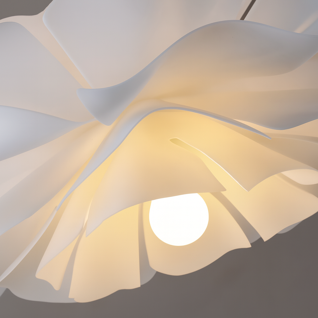 Lampe suspendue artistique avec motif floral