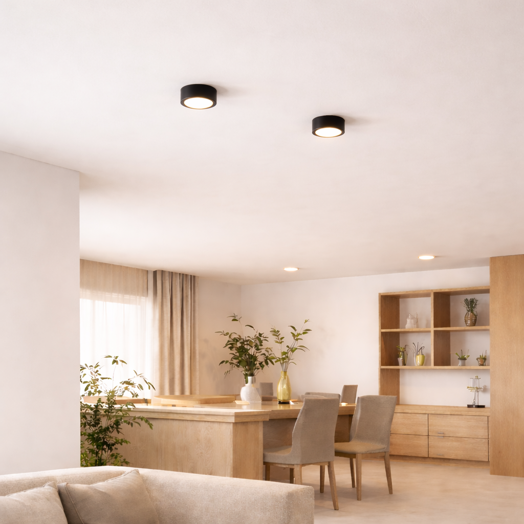 AluminBeam – Lampe de plafond LED ronde ultra fine en aluminium