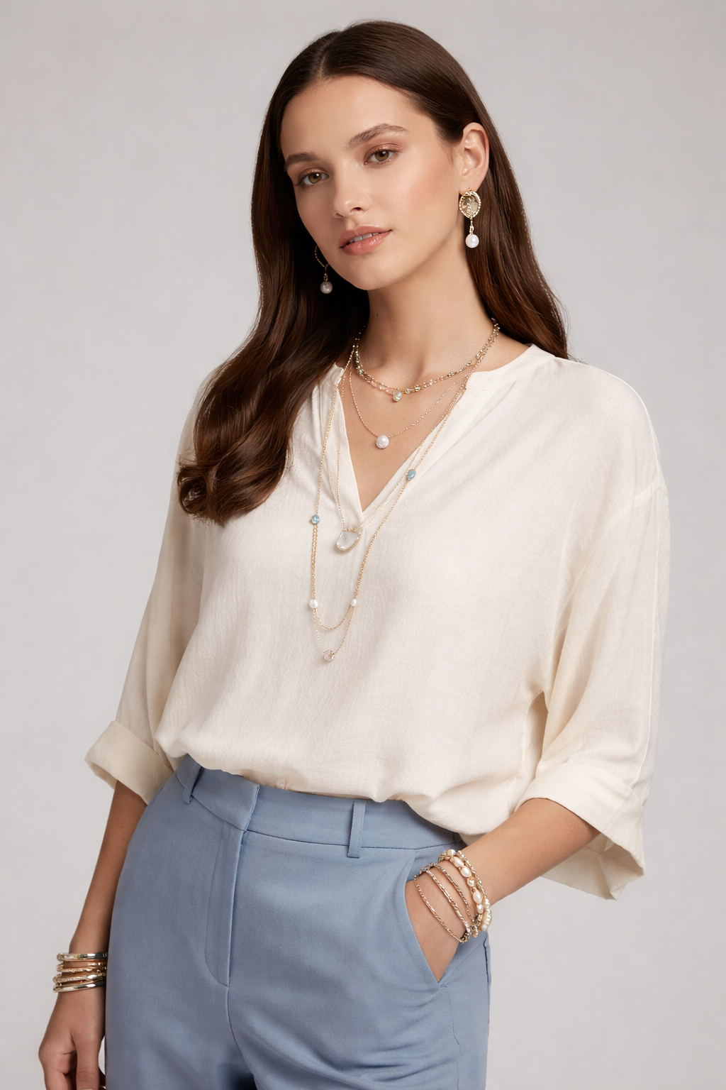 Ensemble de bijoux superposés Aube Douce