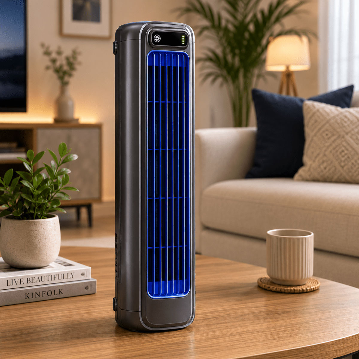 Ventilateur de bureau sans fil compact – chargement USB
