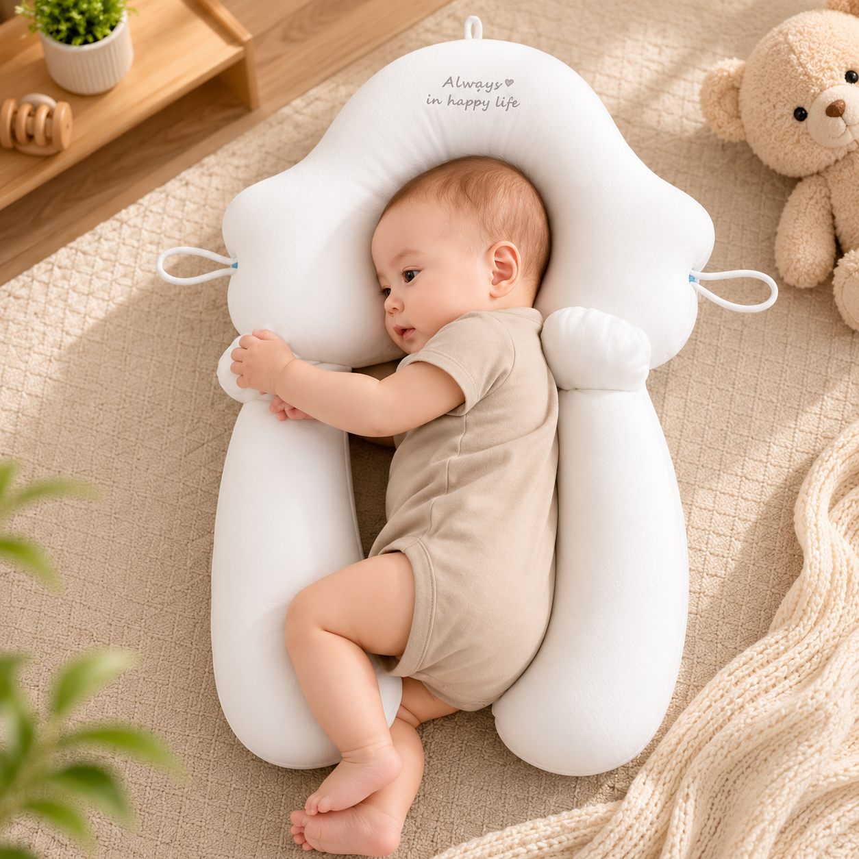 CLOUDNEST – Coussin Ergonomique pour Bébé pour un Sommeil Doux