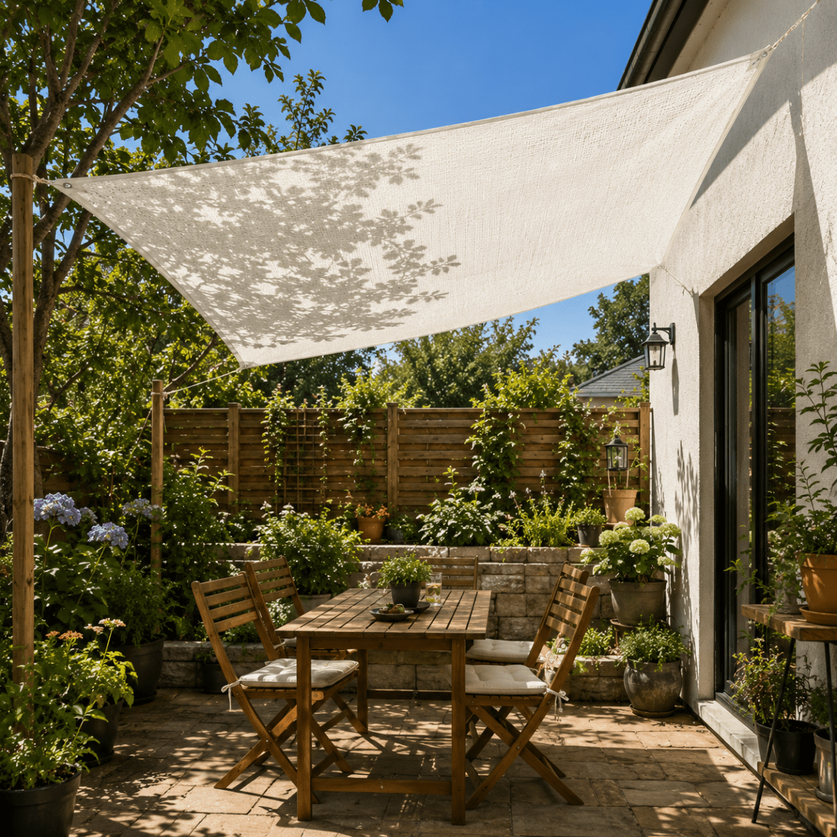 Écran d'ombre HDPE avec protection UV pour terrasse et balcon
