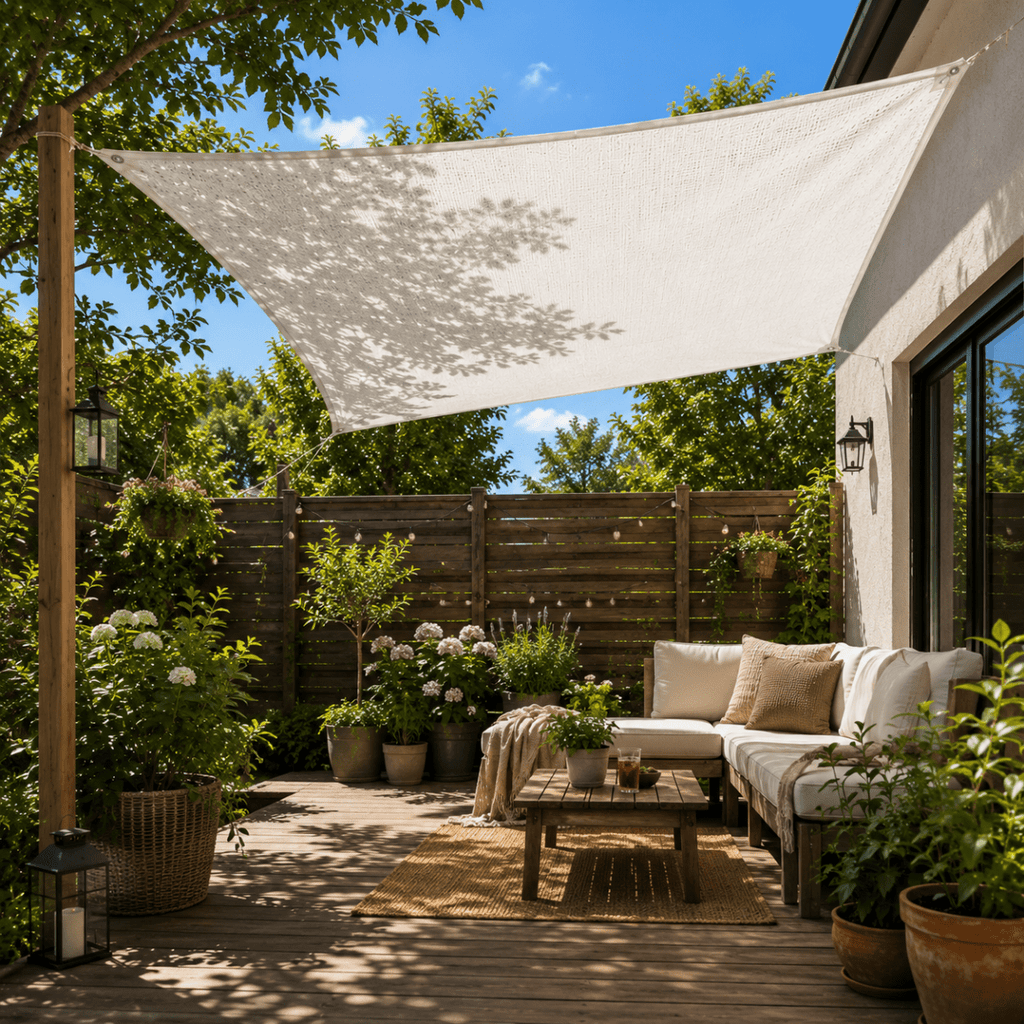 Écran d'ombre HDPE avec protection UV pour terrasse et balcon