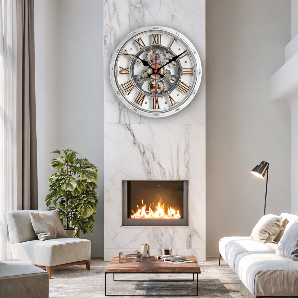 HORLOGE GEARWOOD – Horloge murale mécanique vintage 2D
