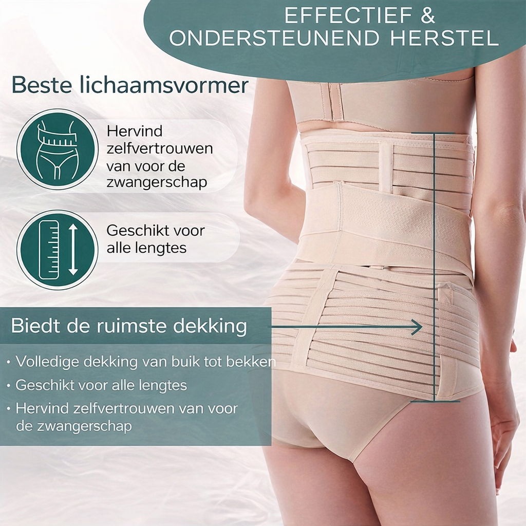 Ceinture Postpartum 3-en-1 – Soutien Confortable et Ajustable pour la Récupération Après l'Accouchement