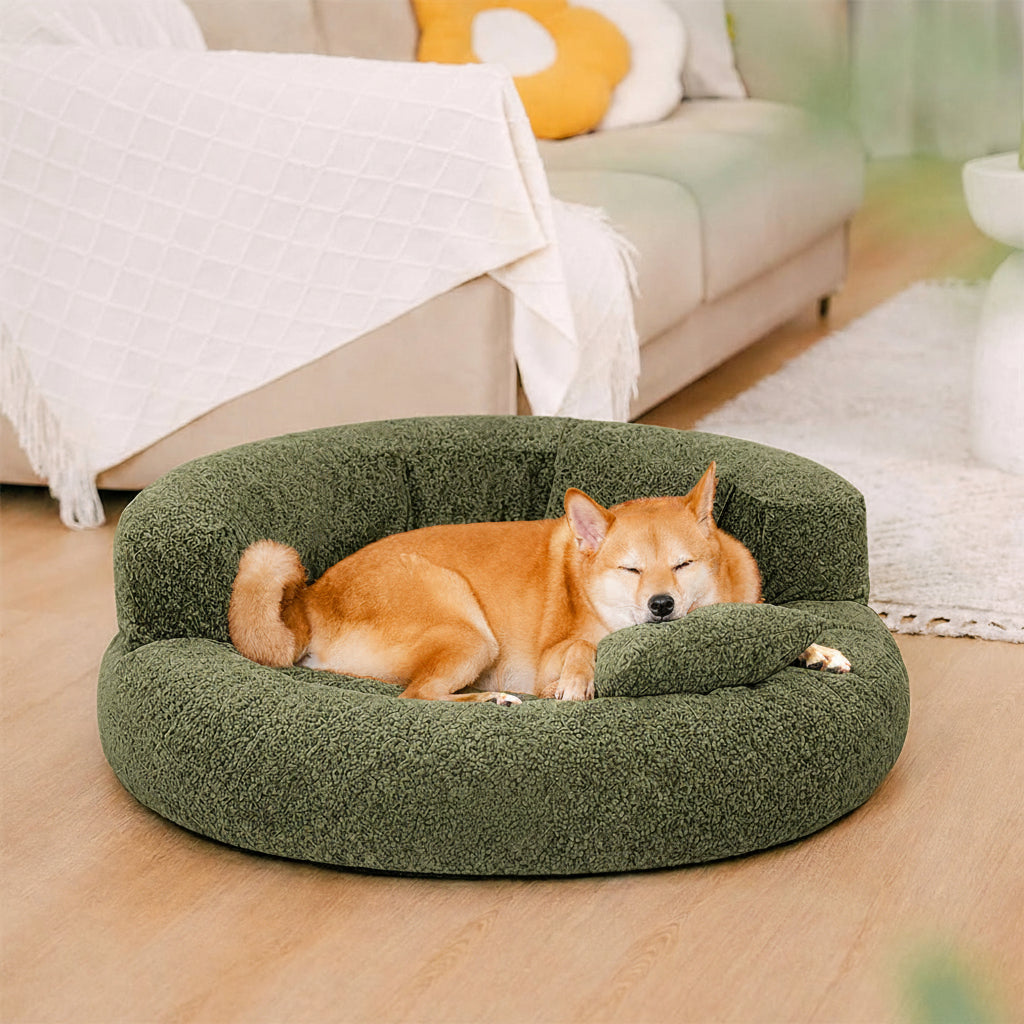 DREAMTAIL – Lit pour animaux en forme de donut avec coussin pour un confort quotidien