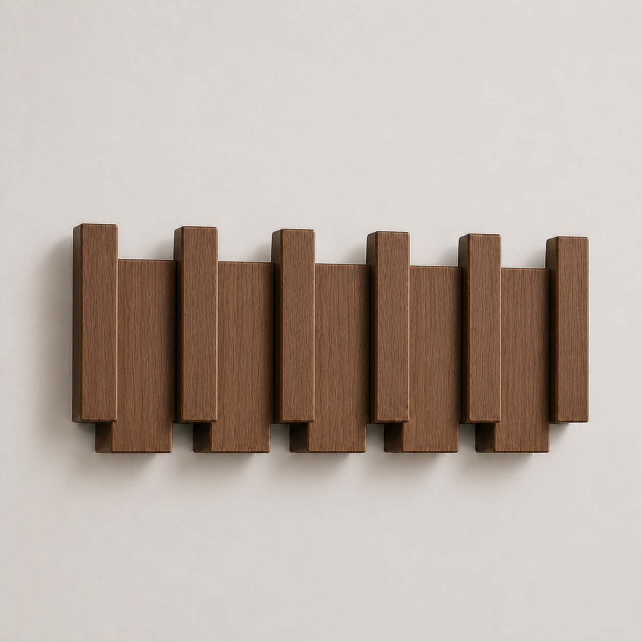 PianoHook – Porte-manteau mural en bois massif avec crochets pliables