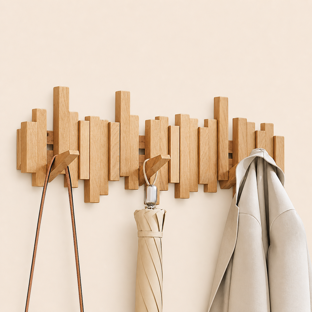 ToneLine – Porte-manteau mural en bois massif