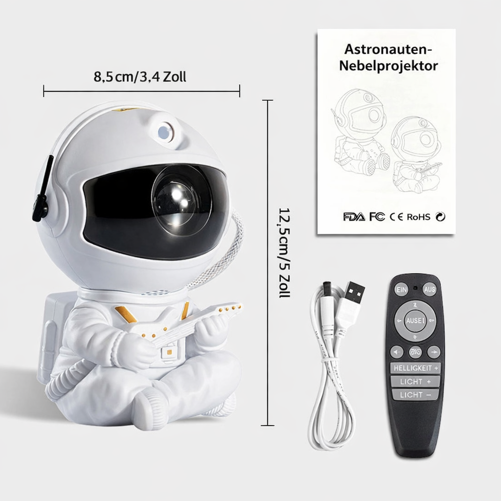 Projecteur de ciel étoilé avec figurine d'astronaute – Atmosphère de rêve