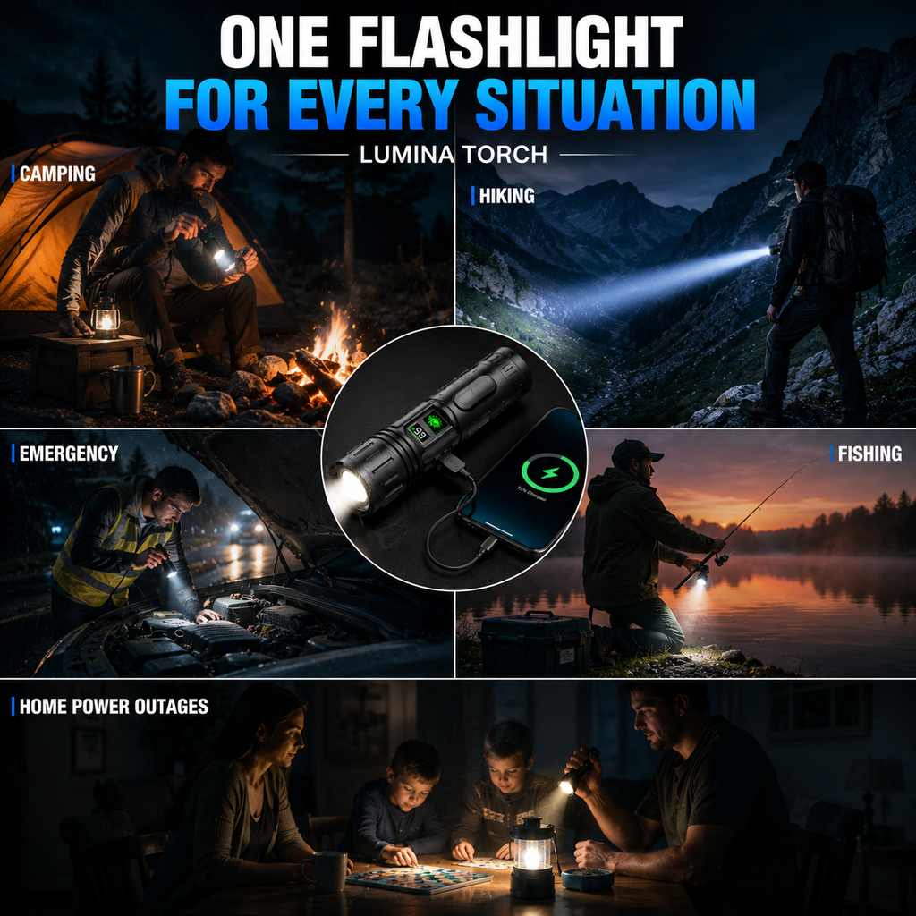 LAMPE TORCHE LUMINA – Lampe de poche tactique à luminosité extrême