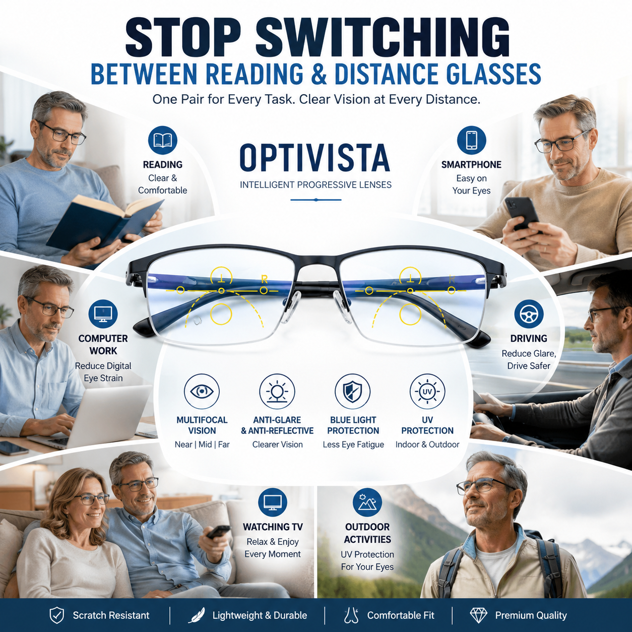OPTIVISTA – Lunettes pour une Vision Claire à Toutes Distances