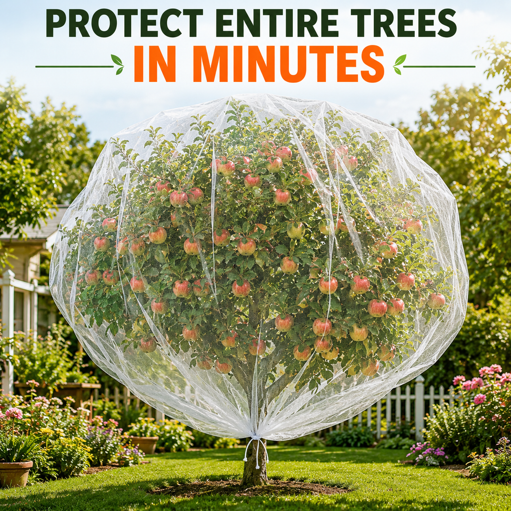 CROPSHIELD – Sacs en filet pour arbres fruitiers avec cordon de serrage