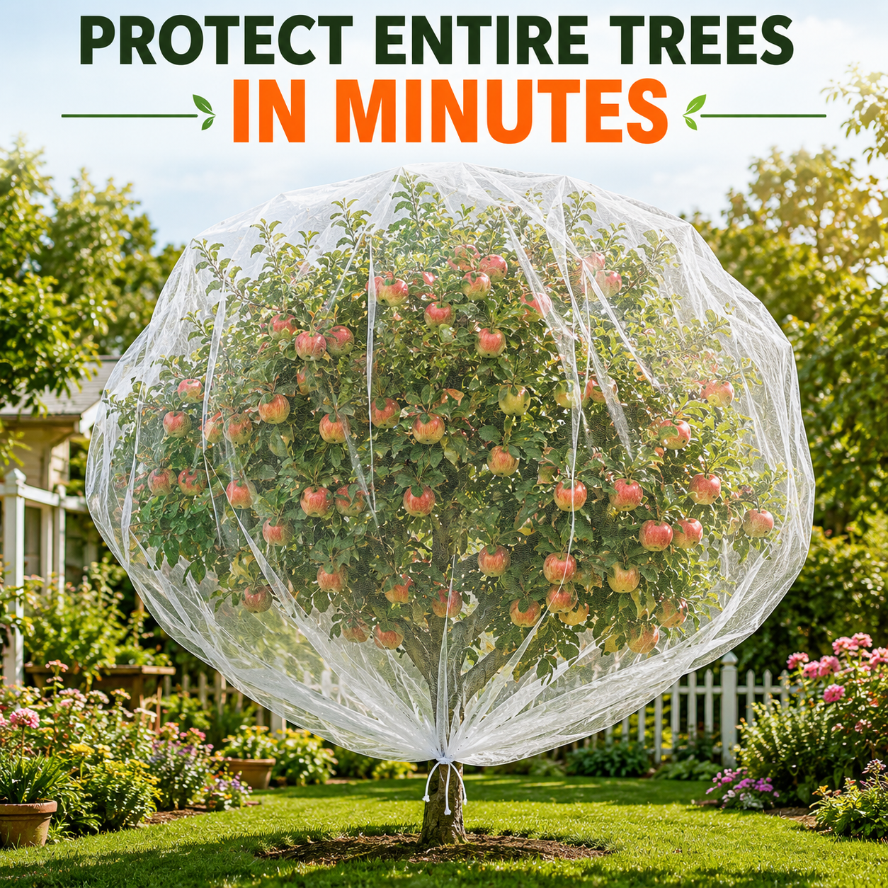 CROPSHIELD – Sacs en filet pour arbres fruitiers avec cordon de serrage