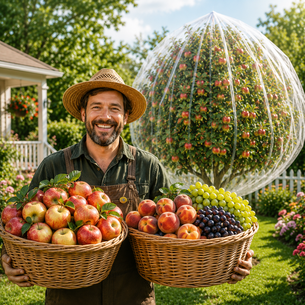 CROPSHIELD – Sacs en filet pour arbres fruitiers avec cordon de serrage