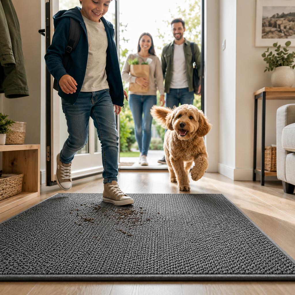 DRYZONE - Tapis de Sol Hautement Absorbant pour Entrées Intérieures et Extérieures Propres et Sèches