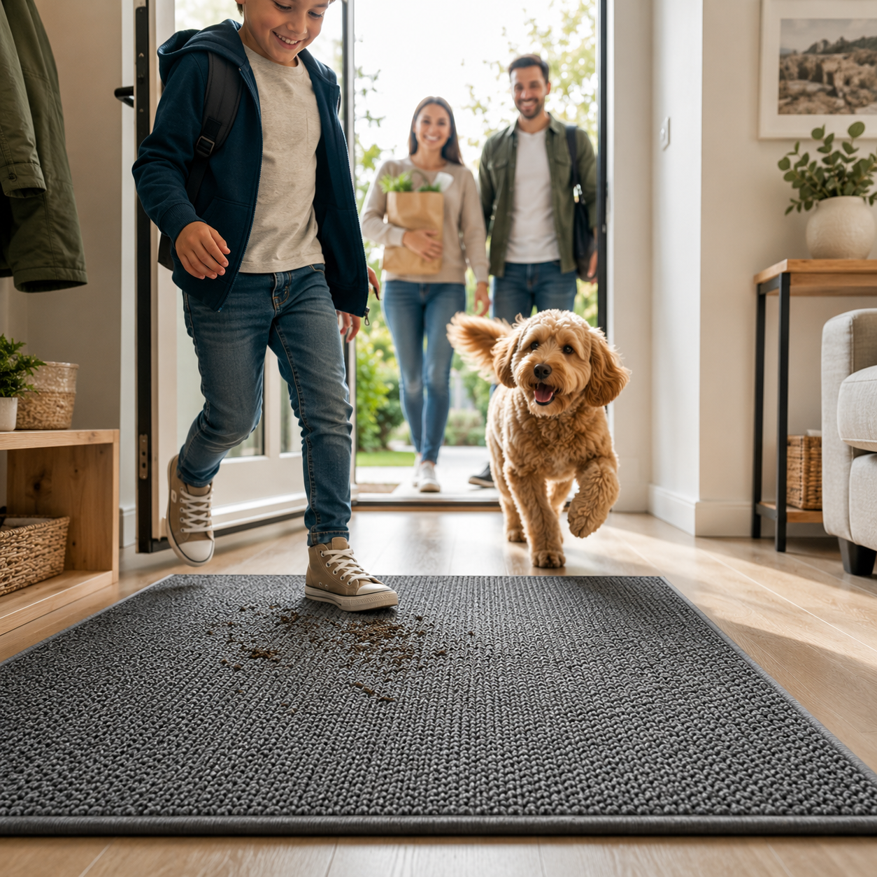DRYZONE - Tapis de Sol Hautement Absorbant pour Entrées Intérieures et Extérieures Propres et Sèches