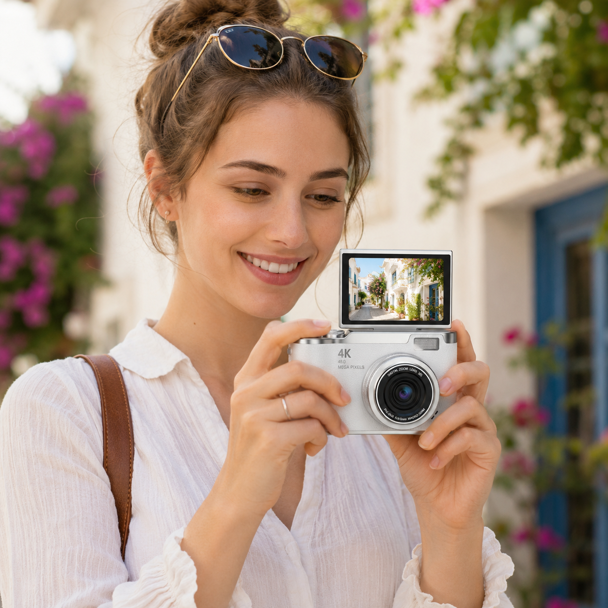 PIXELNOVA – Caméra Numérique 4K avec Écran Pivotant et Clarté de 48MP