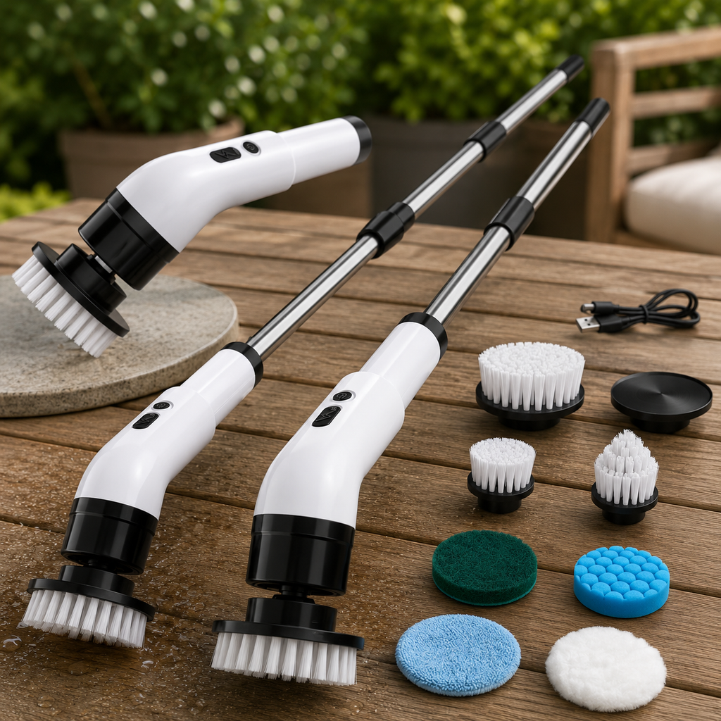SCRUBIXA – Brosse rotative rechargeable pour un nettoyage rapide et efficace