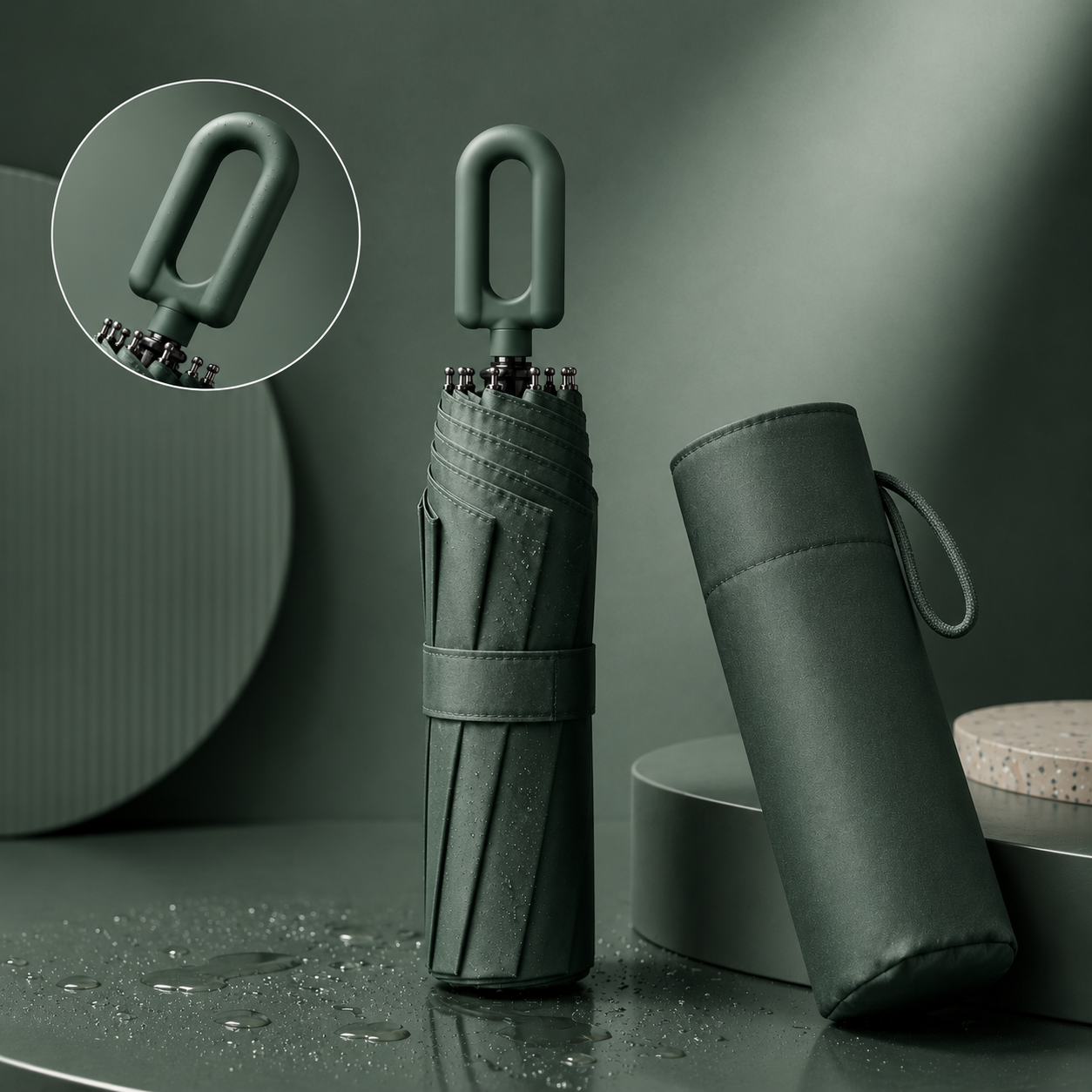 STORMLOCK - Parapluie automatique coupe-vent avec structure à 8 baleines et protection UV conçu pour une résistance aux intempéries et une commodité de voyage au quotidien