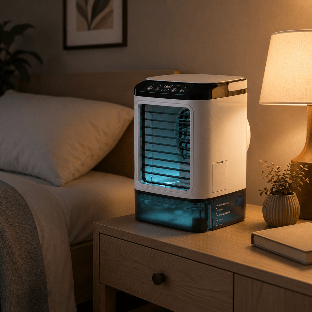 Ventilateur portable avec fonction brumisateur – spray rafraîchissant