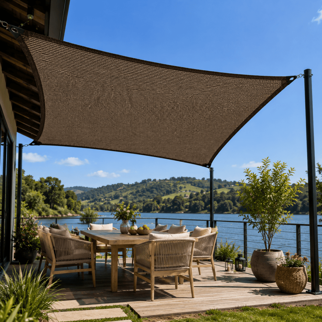 Filet d'ombrage en HDPE pour jardin et terrasse