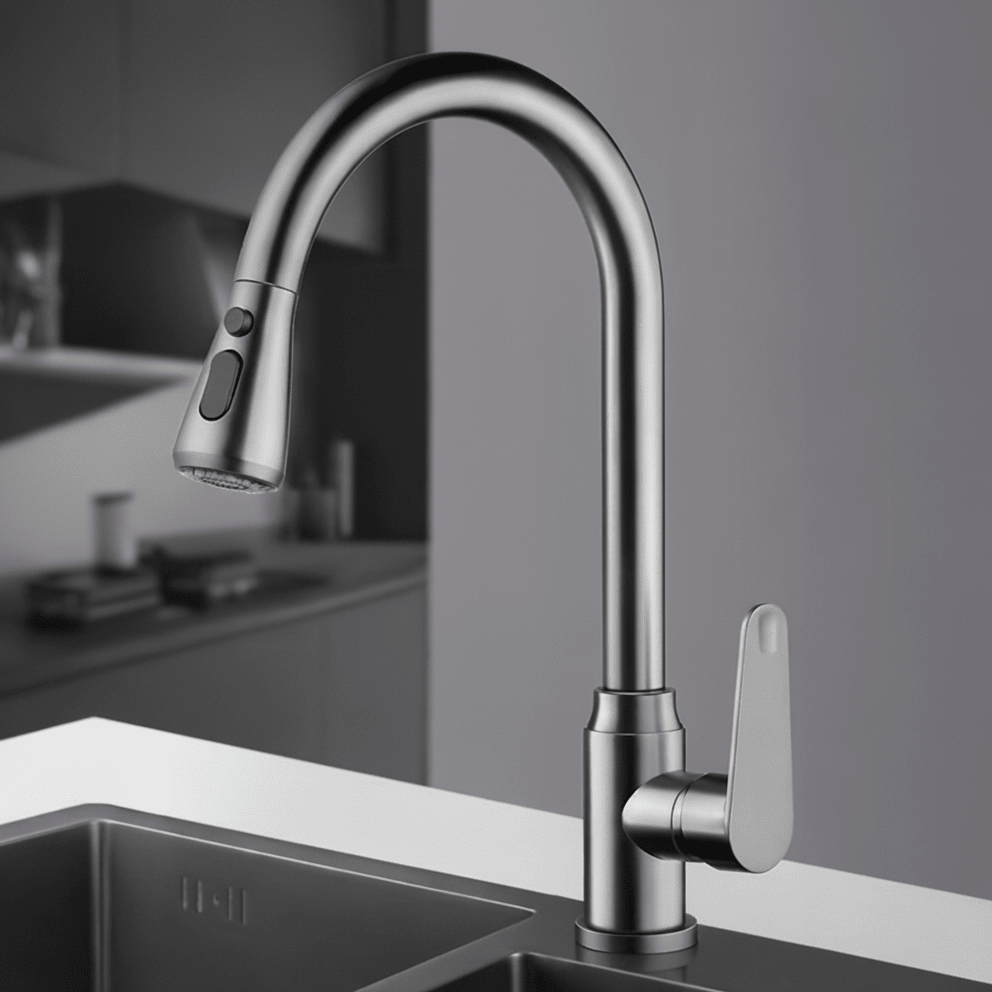 SWIVELUX – Robinet de cuisine élégant avec fonction extractible et rotation à 360°