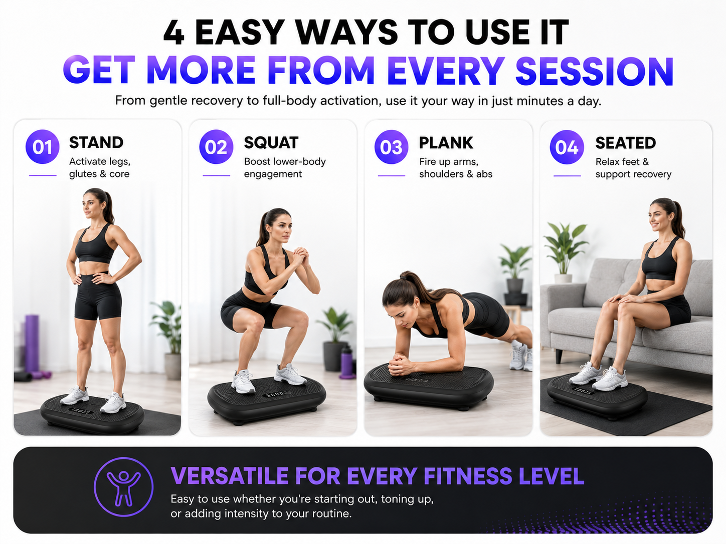 ZenvizLife™ Planche d'entraînement par vibrations