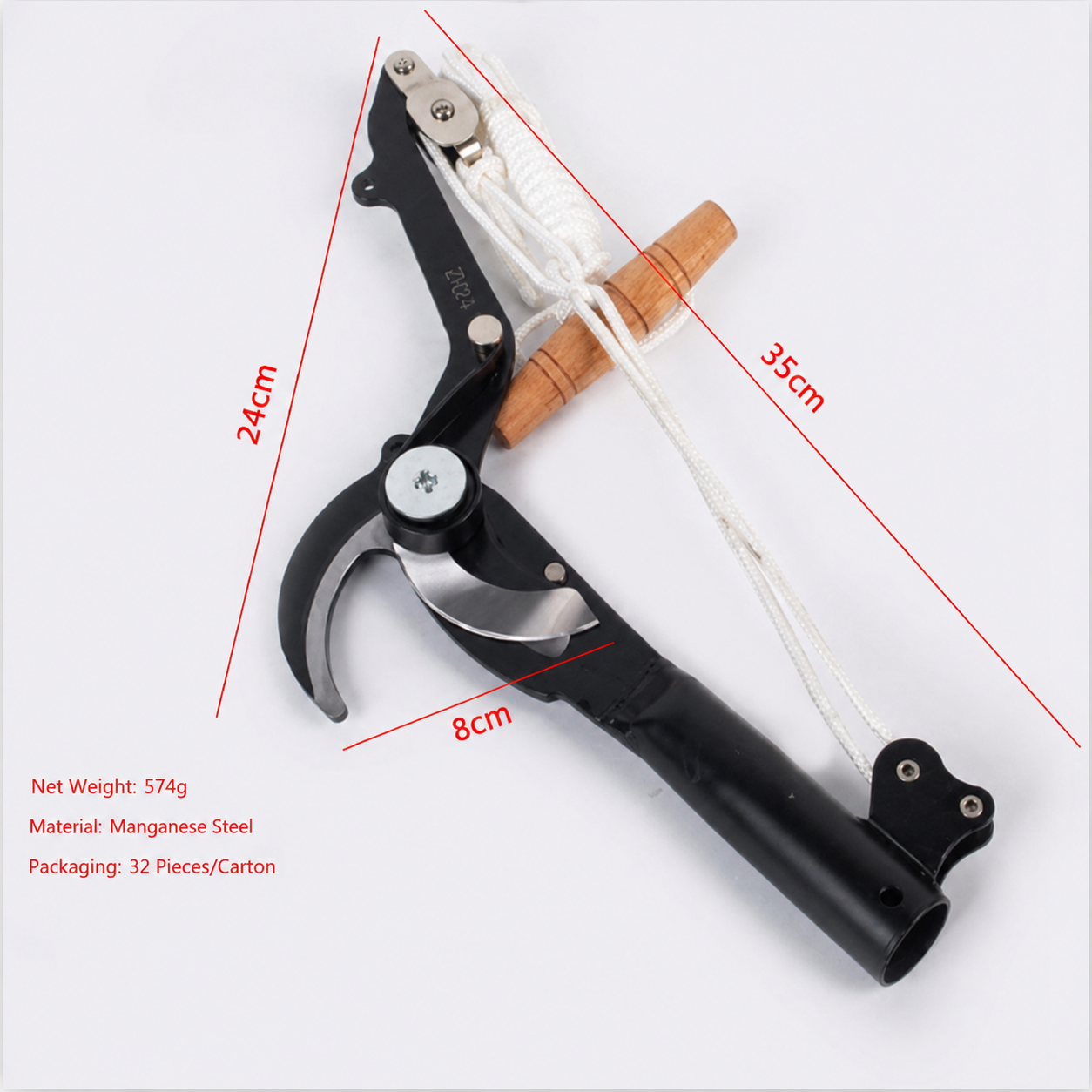 TREETRIM PRO - Sécateur télescopique en acier SK5 avec mécanisme à double poulie
