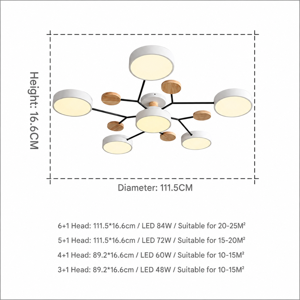 Plafonnier LED de style nordique