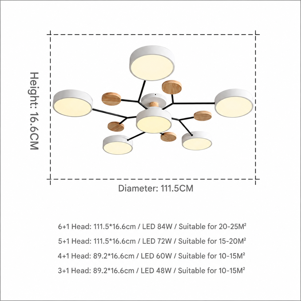 Plafonnier LED de style nordique