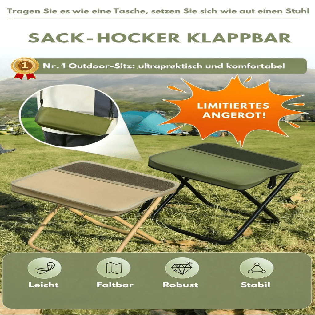 SAC À CHAISE 2 EN 1 – Chaise pliante étanche & sac à dos pour aventures en plein air