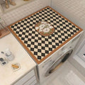 Tapis de Couverture de Machine à Laver à Motif Damier