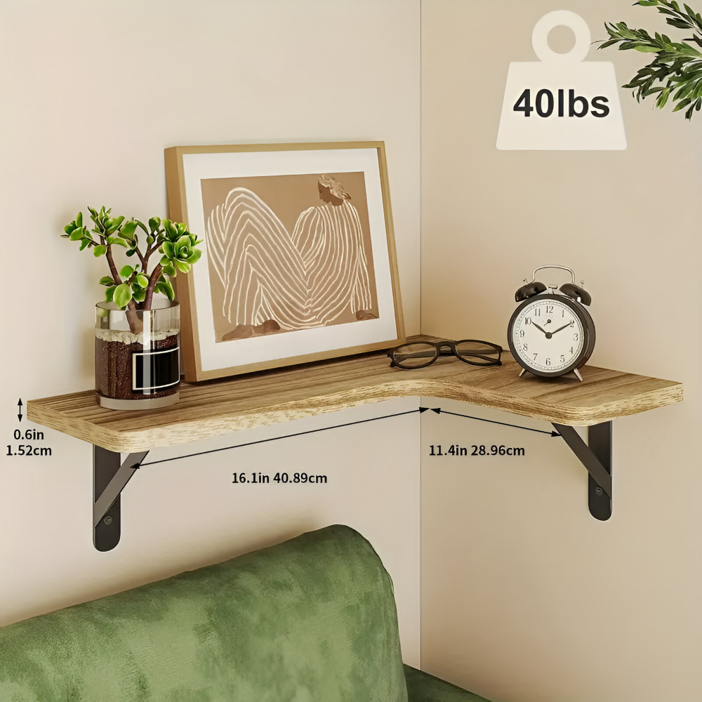 Ensemble d'étagères d'angle – étagère murale rustique 3/5 pièces style boho