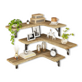 Ensemble d'étagères d'angle – étagère murale rustique 3/5 pièces style boho