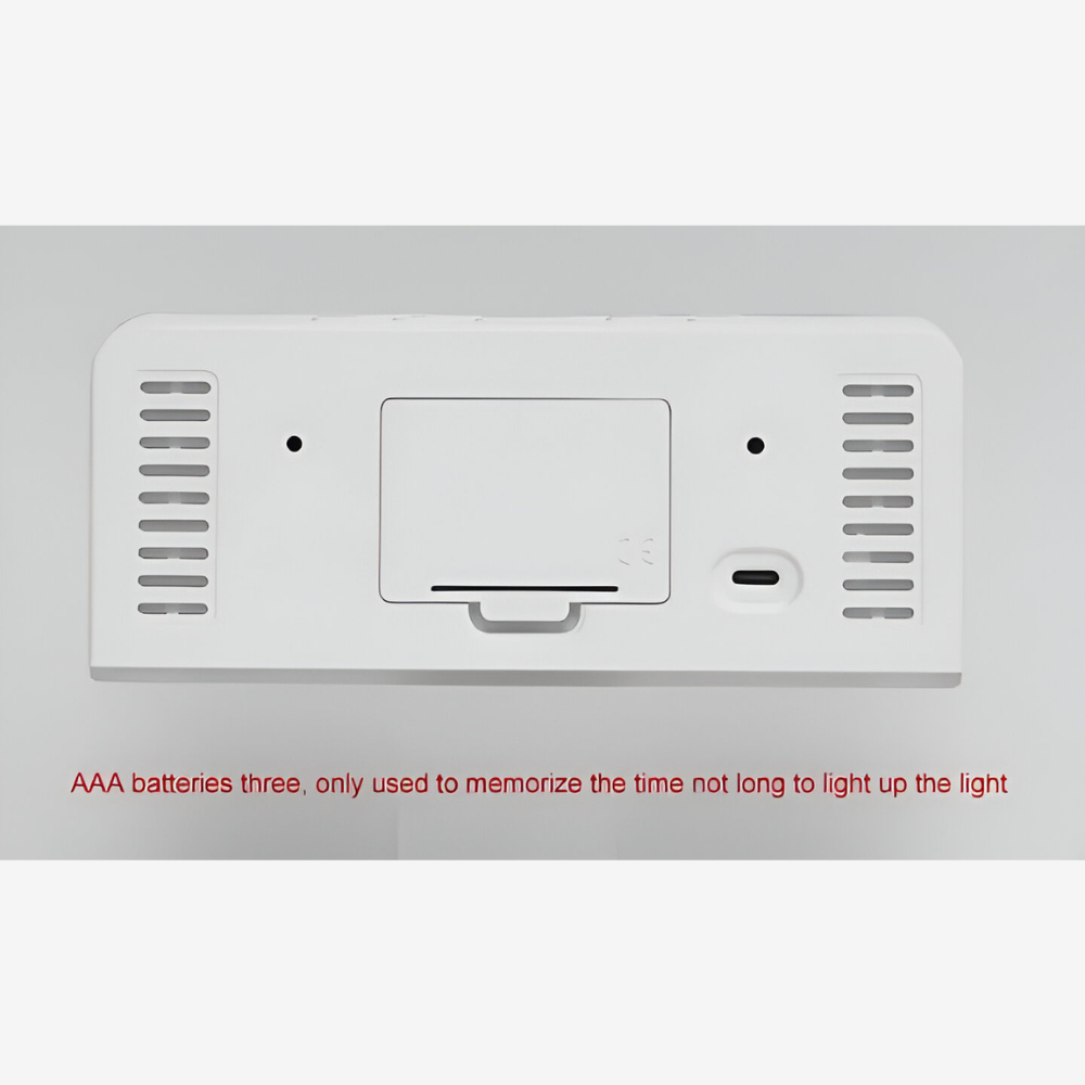 Réveil numérique LED au design moderne – silencieux et minimaliste