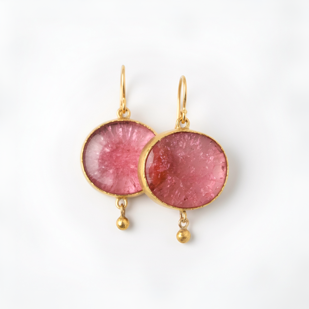 Solenne - Boucles d'oreilles pendantes circulaires chic