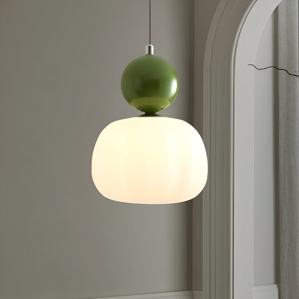 Crémura – Lampe pendante Art Déco classique en crème et métal