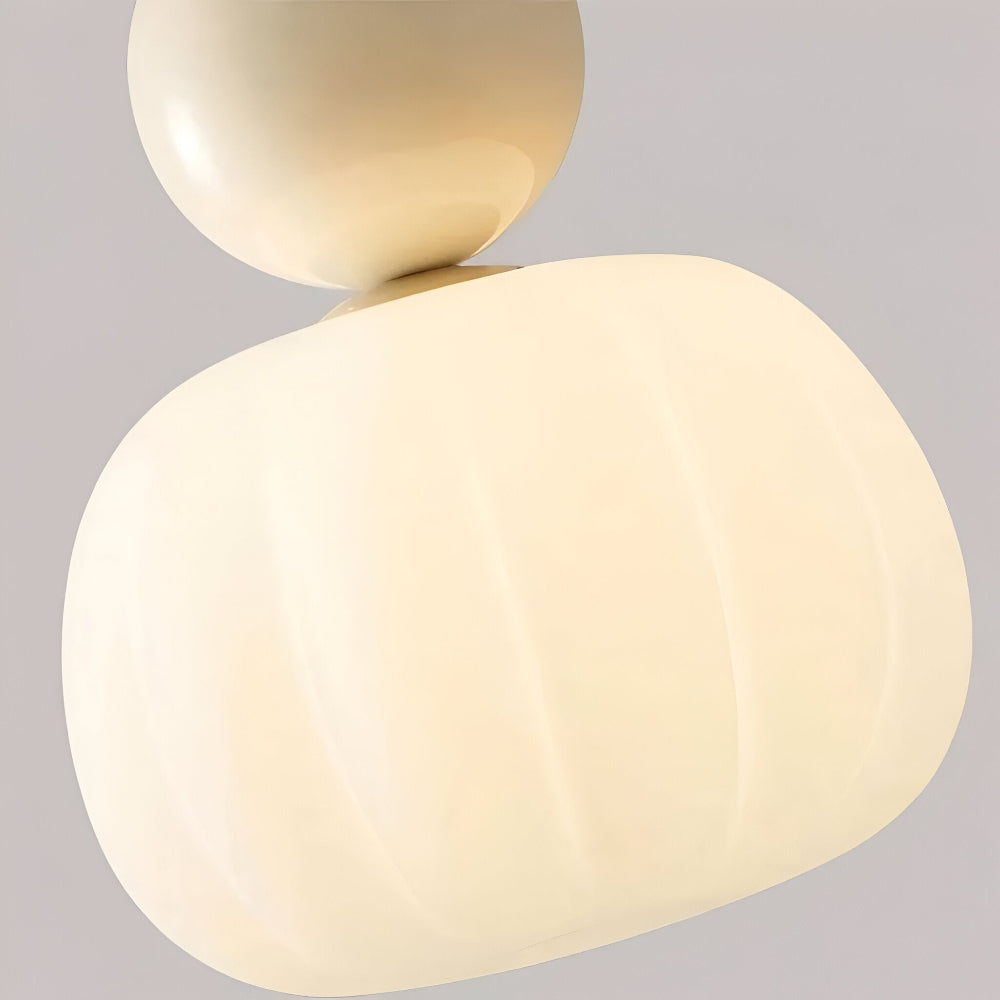 Crémura – Lampe pendante Art Déco classique en crème et métal