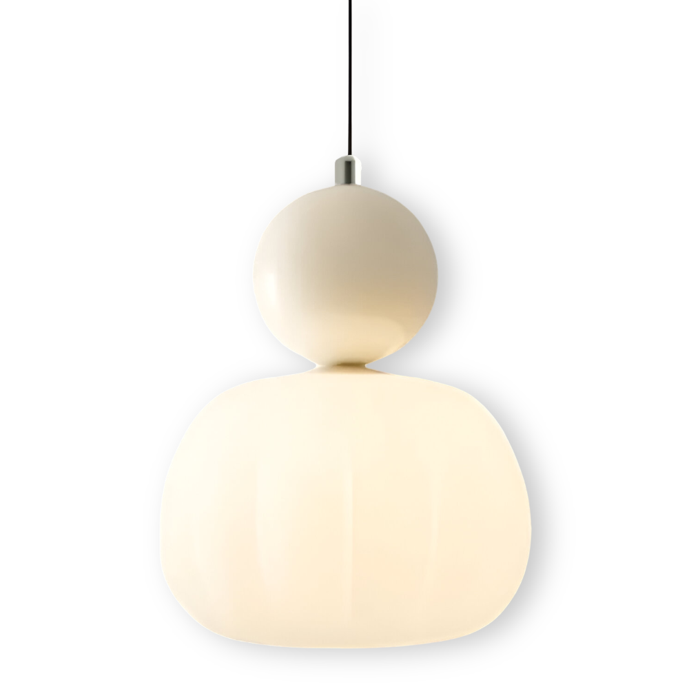 Crémura – Lampe pendante Art Déco classique en crème et métal
