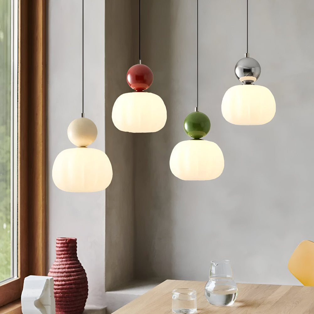Crémura – Lampe pendante Art Déco classique en crème et métal