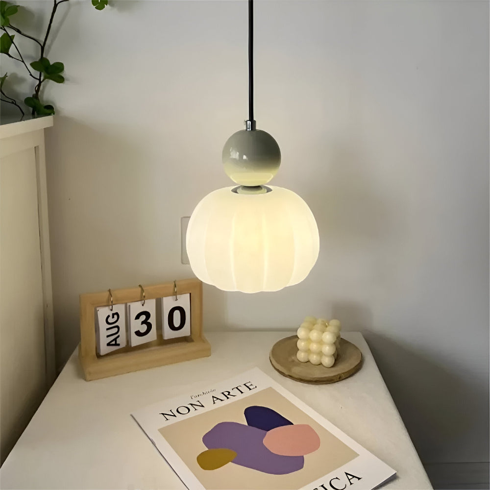 Crémura – Lampe pendante Art Déco classique en crème et métal