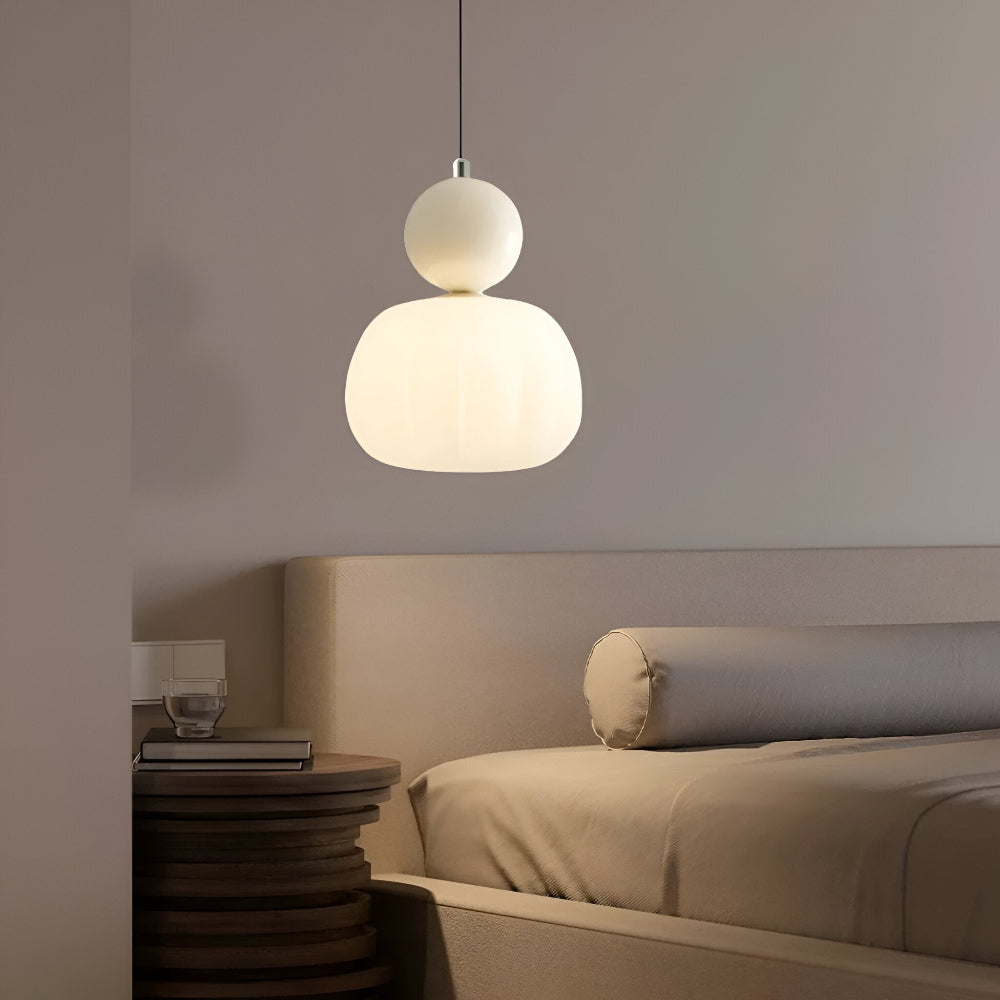 Crémura – Lampe pendante Art Déco classique en crème et métal