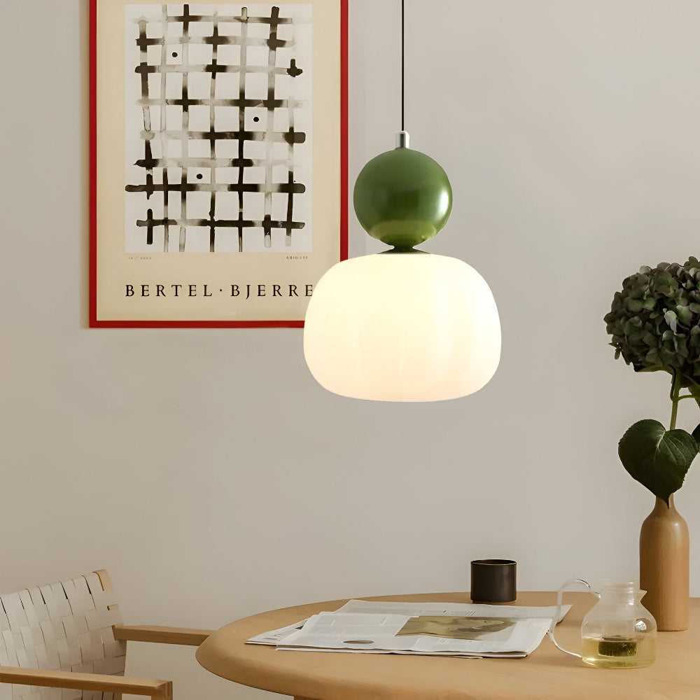Crémura – Lampe pendante Art Déco classique en crème et métal