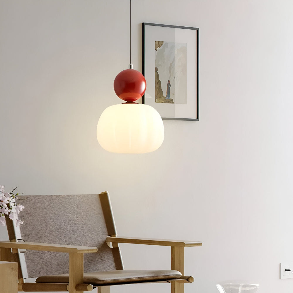 Crémura – Lampe pendante Art Déco classique en crème et métal