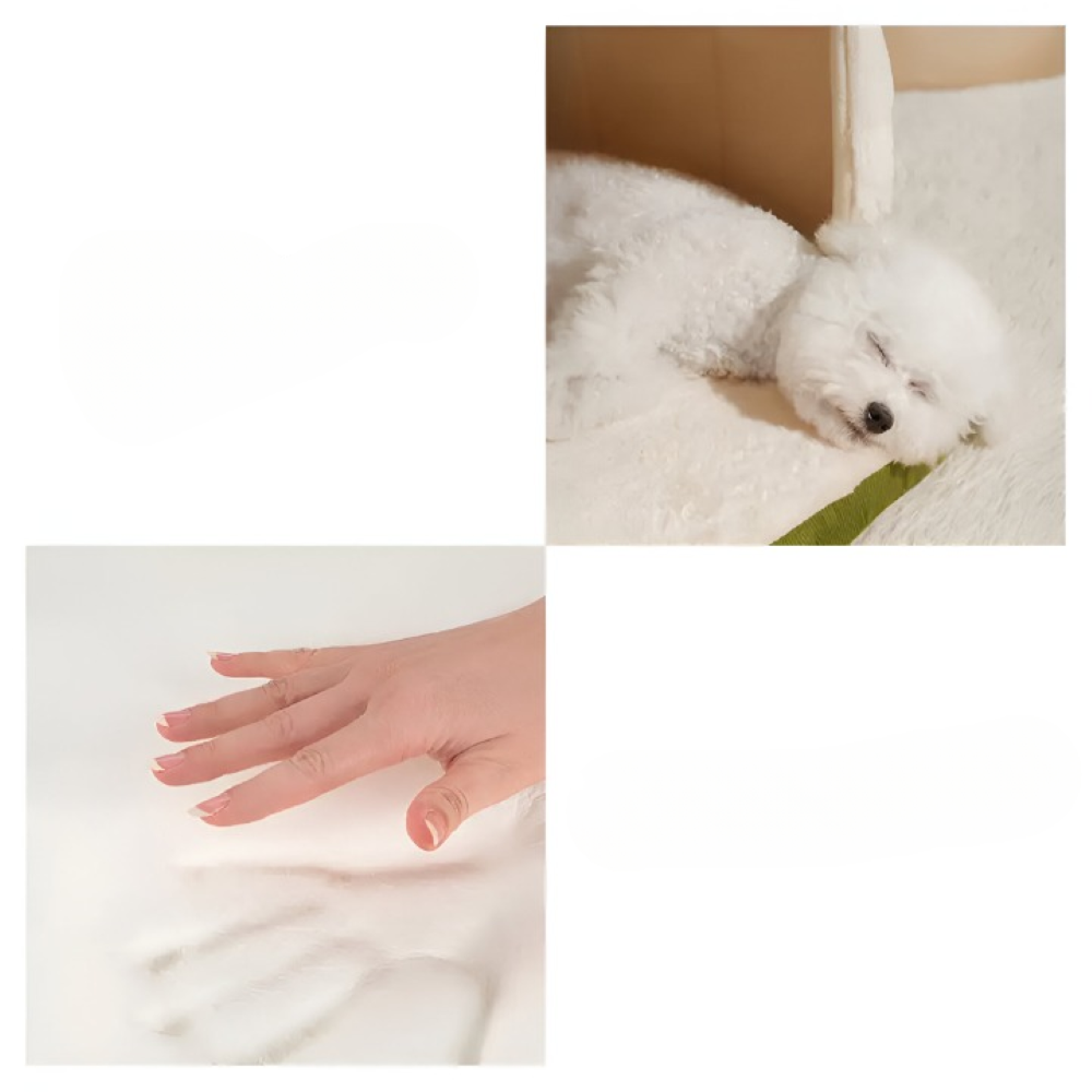 Lit pour chien 2-en-1 & Grottede chien en peluche – Orthopédique, Anti-stress, Lavable